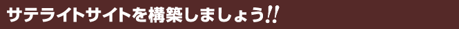 サテライトサイトを構築しましょう!!